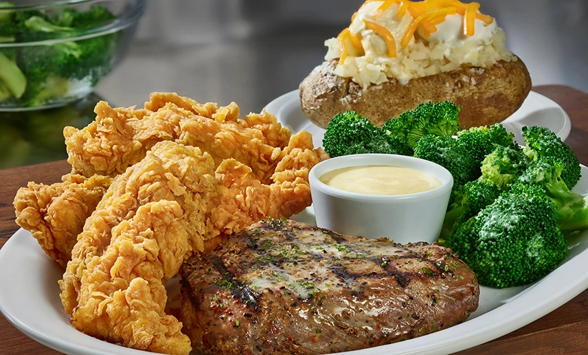 Cheddars menu TOP SIRLOIN STEAK & CHICKEN TENDERS