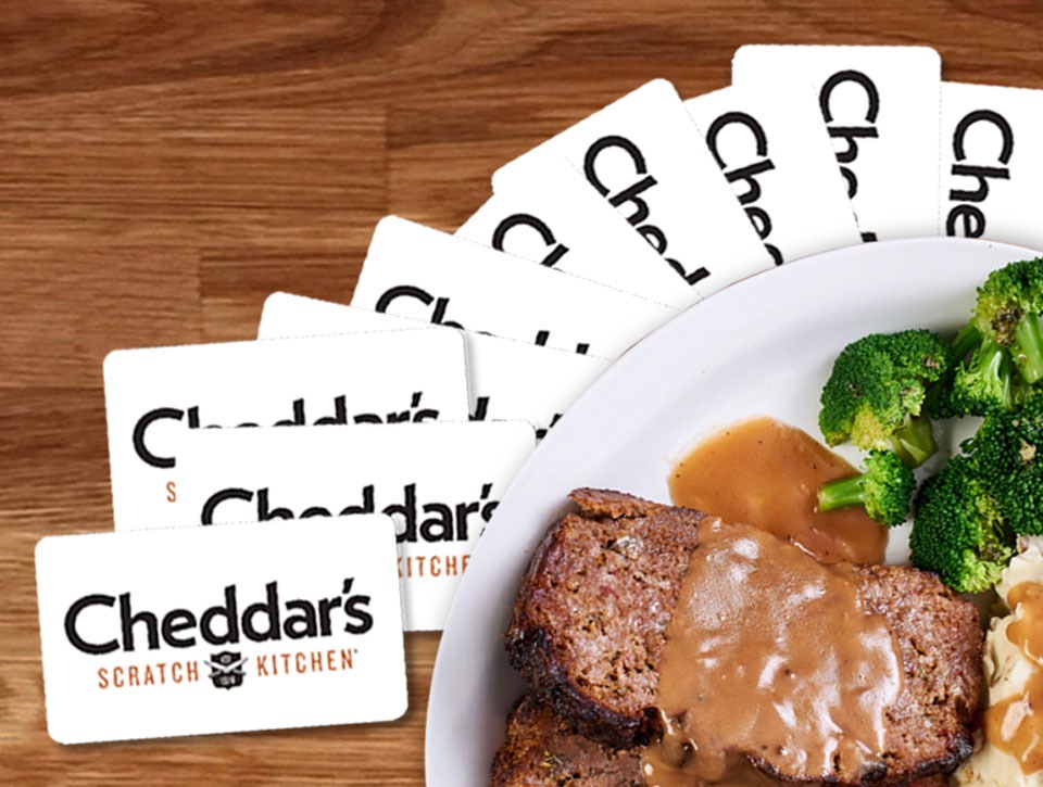 Cheddars menu Bulk Gift Cards